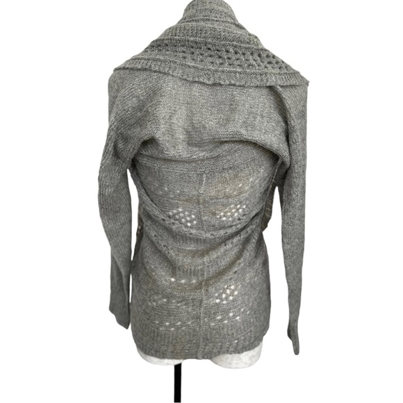 Simply Noelle Convertible Sweater Lightweight Open Knit Taupe Size M - Picture 16 of 16